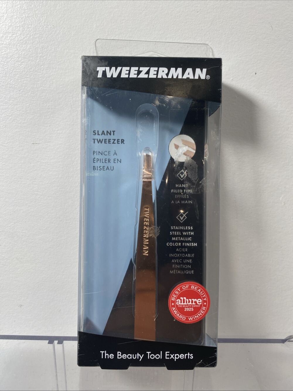 Tweezerman Slant Tweezer – Tweezerman Tweezers for Eyebrows Rose Gold